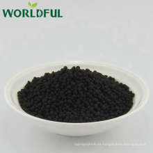 fertilizante de granulado negro brillante del ácido húmico worldful con tres tipos de especificación